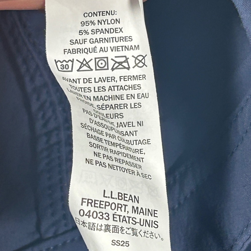 LL Bean Womens Small Regular Blue Utility Field Jacket 518313 Nylon Spandex - Picture 7 of 8